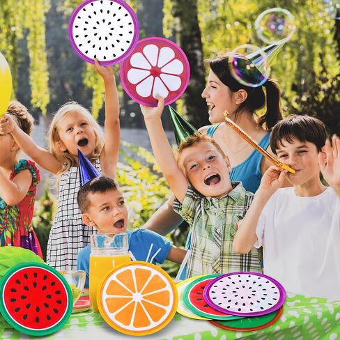 6 Pcs Foldable Flying Disc Fans 9.84'' Fruit Folding Hand Fan Round Collapsible Handheld Fan Decorative Pocket Fans with Bag for Boys Girls Gift Beach Lawn Park Camping Game Party Favor in Saudi Arabia