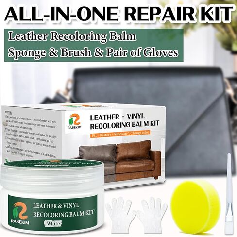 Dark Brown Leather Recoloring Balm Kit, Leather Couch Paint, Scratch Remover, Scratch Repair, Leather Color Restore, Leather Recolor for Couches, Renew Aged, Faded Vinyl Couch, Car Seat in Saudi Arabia