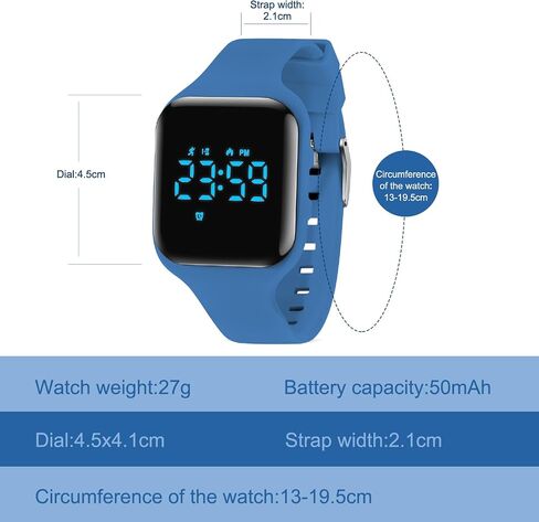 Kids Watch Digital Watch for 5-12 Years Old Boys Girls, Kids Fitness Tracker Watch with Alarm Clock, Stopwatch, Step Counter Sports Watch, No App Waterproof Watch for Kids Teens Gifts in Kuwait