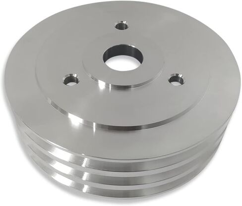 DEMOTOR PERFORMANCE 3 Groove SWP Short Water Pump Polished Aluminum Crankshaft Pulley For Chevy BBC in Saudi Arabia