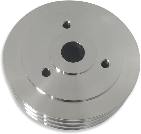 DEMOTOR PERFORMANCE 3 Groove SWP Short Water Pump Polished Aluminum Crankshaft Pulley For Chevy BBC in Saudi Arabia