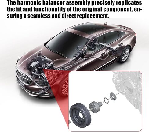 Engine Harmonic Balancer Compatible with Chevrolet Cruze 2011, Sonic 2012-2017, Trax 2013-2019; Buick Encore 2013-2016 Replaces OE Number: 55571403, 55574772, 594-720, 594720 in Saudi Arabia