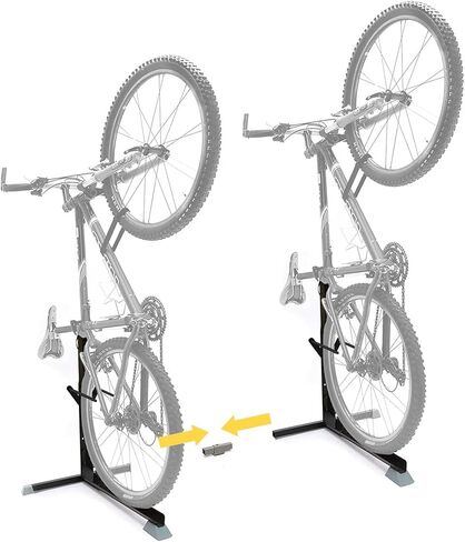 Bike Nook Bike Stand & Vertical Storage Rack With Connector (2 Pack), The Original Vertical Bicycle Floor Stand for Garage, Indoor and Outdoor Storage, Perfect Bike Accessories for Small Spaces in Kuwait