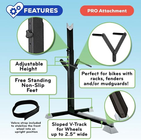 Bike Nook Bike Stand & Vertical Storage Rack With Connector (2 Pack), The Original Vertical Bicycle Floor Stand for Garage, Indoor and Outdoor Storage, Perfect Bike Accessories for Small Spaces in Kuwait