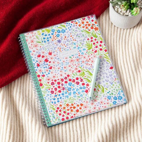 Blue Sky 2024-2025 Academic Year Teacher Weekly and Monthly Lesson Planner, 8.5" x 11", Flexible Cover, Wirebound, Ditsy Dapple Light (132002-A25) in Saudi Arabia