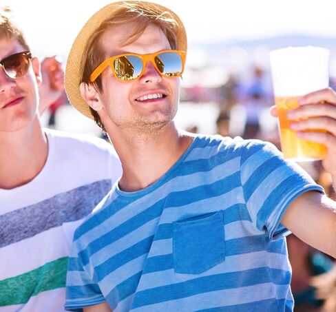 SUNOVELTIES 10 عبوات من النظارات الشمسية الملونة بعدسات عاكسة ونظارات الحفلات السائبة نظارات كلاسيكية لأعياد الميلاد والشاطئ وحمام السباحة للجنسين والكبار in Saudi Arabia