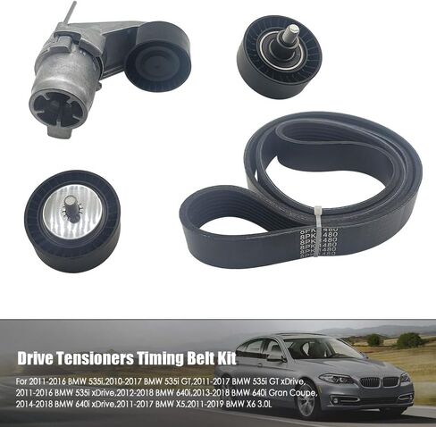 محرك الموتر توقيت الحزام عدة 11287589361 11287589366 11287599097 متوافق مع BMW 535i 640i X5 X6 2010-2019 3.0L in Kuwait