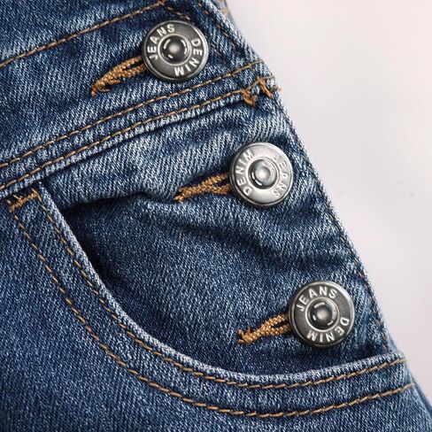 KIDSCOOL SPACE Girls Slim Denim Overalls,Little Big Kids 3 Buttons Both Sides Jean Dungarees Pants in Saudi Arabia