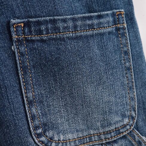 KIDSCOOL SPACE Girls Slim Denim Overalls,Little Big Kids 3 Buttons Both Sides Jean Dungarees Pants in Saudi Arabia