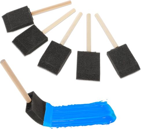 5 Pcs Paint Brushes Foam 2 Inch Foam Brush Sponge Paint Brushes for Painting Wood Handle Foam Brushes for Staining, Varnishes, and DIY Craft Projects in Saudi Arabia