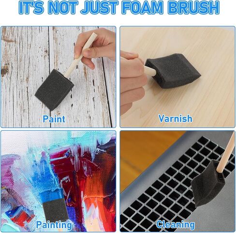5 Pcs Paint Brushes Foam 2 Inch Foam Brush Sponge Paint Brushes for Painting Wood Handle Foam Brushes for Staining, Varnishes, and DIY Craft Projects in Saudi Arabia