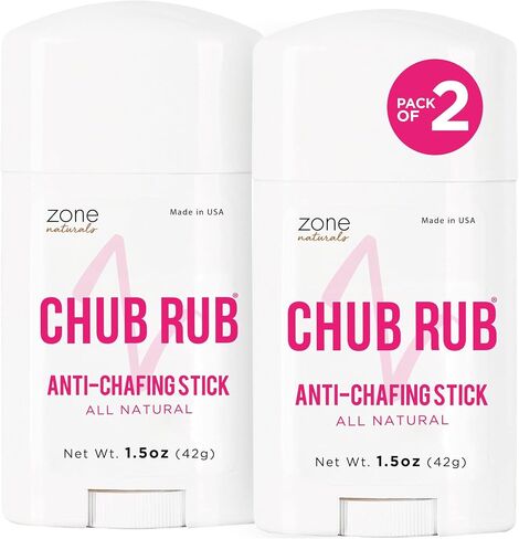 Zone Naturals Chafing Stick - 100% Natural Chub Rub Stick - Friction Defense Anti Chafing Stick Reduces Rubbing and Irritation - 1.5 Ounce | Anti Chafe Stick for Women & Men – Reduces Rubbing & Irritation on Thighs, Arms, Bust & Neck – Friction Defense 1. in Saudi Arabia