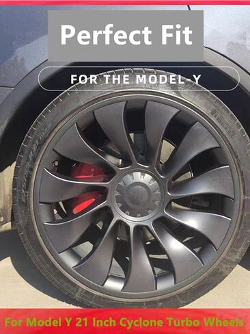 أغطية العجلات لطراز تسلا Y Hubcaps 19 بوصة 2020-2024 موديل Y غطاء محور حافة حامي نموذج Y ملحقات استبدال غطاء العجلة (مجموعة من 4) in Kuwait