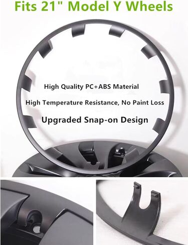 أغطية العجلات لطراز تسلا Y Hubcaps 19 بوصة 2020-2024 موديل Y غطاء محور حافة حامي نموذج Y ملحقات استبدال غطاء العجلة (مجموعة من 4) in Kuwait