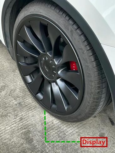 أغطية العجلات لطراز تسلا Y Hubcaps 19 بوصة 2020-2024 موديل Y غطاء محور حافة حامي نموذج Y ملحقات استبدال غطاء العجلة (مجموعة من 4) in Kuwait