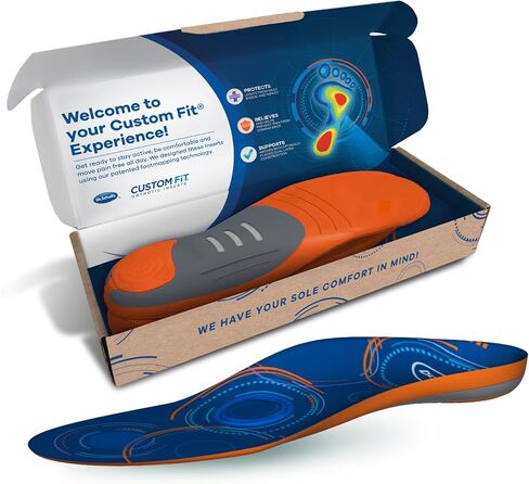 Scholl's® Custom Fit® Orthotics 3/4 طول، CF 660، مخصص لقدمك وقوسك، تخفيف فوري للآلام طوال اليوم، أسفل الظهر، الركبة، اللفافة الأخمصية، الكعب، النعال الداخلية تناسب أحذية الرجال والنساء in Saudi Arabia