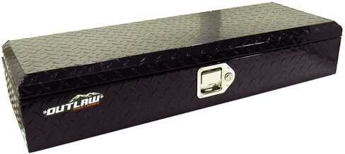 Outlaw OU2001 ATV/UTV Front Aluminum Storage Box Rack Cargo Mount Trunk Luggage - Offroad Trail Storage Container for Quads, Four Wheeler, Utility Vehicles - Weather Proof - Black Powder Coat in Kuwait