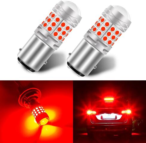 Teguangmei 1157 LED Bulb Super Bright 6000K White 2057 2357 7528 BAY15D Backup Reverse Light with Projector 3030 42SMD Chips Back Up Light Tail Lights Turn Signal Light, Pack of 2 in Saudi Arabia