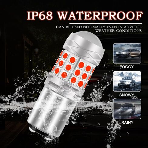 Teguangmei 1157 LED Bulb Super Bright 6000K White 2057 2357 7528 BAY15D Backup Reverse Light with Projector 3030 42SMD Chips Back Up Light Tail Lights Turn Signal Light, Pack of 2 in Saudi Arabia