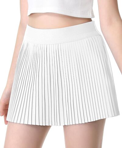 تنانير رياضية مطوية للفتيات مع شورت 2 في 1 تنورة تنس مع جيب تنورة جولف عالية الخصر للأطفال الشباب in Kuwait