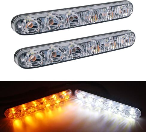 Auto 2PCS Fit 6 LED High Power LED Daytime Running Lights Driving Lamp Universal Fit LED Car Fog Light in Saudi Arabia