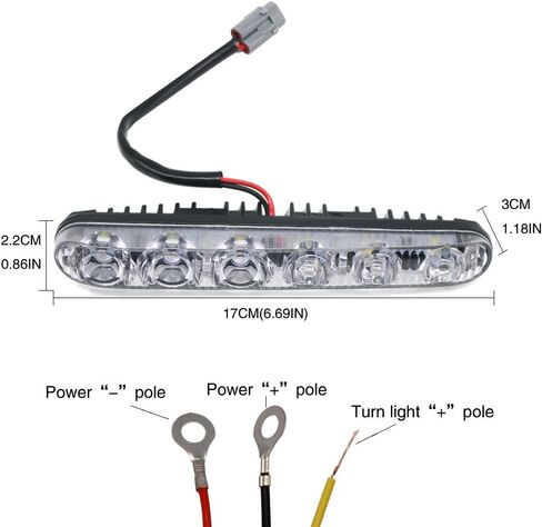 Auto 2PCS Fit 6 LED High Power LED Daytime Running Lights Driving Lamp Universal Fit LED Car Fog Light in Saudi Arabia