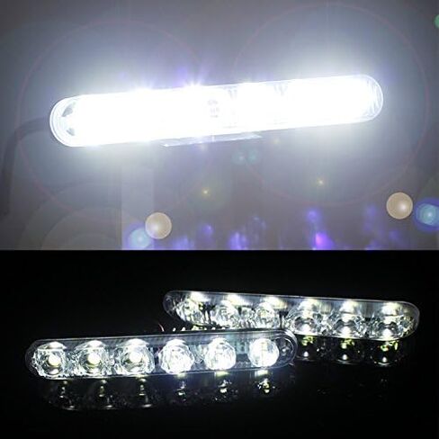 Auto 2PCS Fit 6 LED High Power LED Daytime Running Lights Driving Lamp Universal Fit LED Car Fog Light in Saudi Arabia