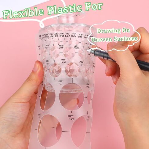 3 Pcs Circle Template Round Stencil for Drafting, Office Circles Ruler Stencil Drafting Templates Round Ruler Plastic Circle Tracer Measuring Tool for School Building Office Formwork(3 Size) in Saudi Arabia