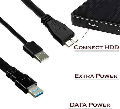 سايتك اي تي سايتك اي تي USB 3.0 Dual Power Y Shape 2 X Type a to Micro B كابل نقل بيانات 0,3 متر USB 3.0 (3.1 Gen 1) USB A Micro-USB B أسود in Kuwait