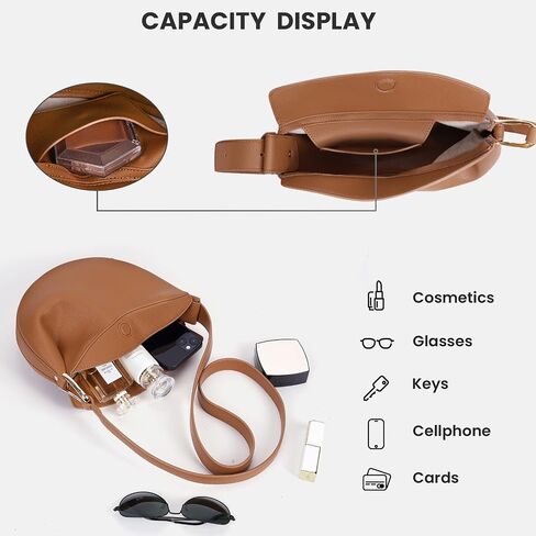 Crescent Crossbody Bags Dumpling PU Shoulder Bag Purses Small Trendy Designer Luxury Faux Leather Hobo Saddle Bag for Women in Saudi Arabia