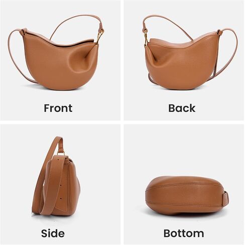 Crescent Crossbody Bags Dumpling PU Shoulder Bag Purses Small Trendy Designer Luxury Faux Leather Hobo Saddle Bag for Women in Saudi Arabia
