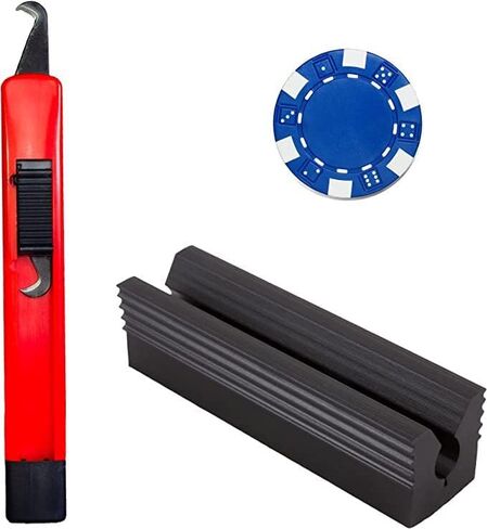 مشبك ومجموعة مشبك مطاطي من Wedge Guys مع شفرة خطاف قابلة للسحب لإعادة الإمساك بمكاوي نوادي الجولف ومضارب السائقين | علامة كرة جولف مجانية متضمنة مع كل مجموعة مشبك مطاطية in Kuwait