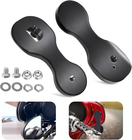 إكسسوارات Street Glide، طقم محول دعامة مرآة للرؤية الخلفية للدراجات النارية من أجل Harley Touring Street Glide CVO Bagger مع جناح الخفاش 2014-2023 in Kuwait