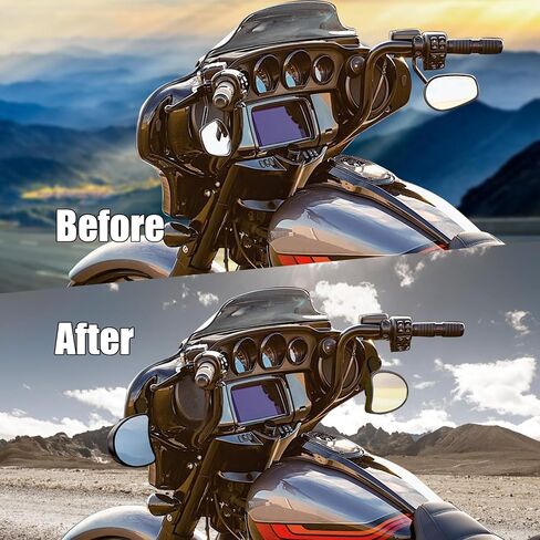 إكسسوارات Street Glide، طقم محول دعامة مرآة للرؤية الخلفية للدراجات النارية من أجل Harley Touring Street Glide CVO Bagger مع جناح الخفاش 2014-2023 in Kuwait