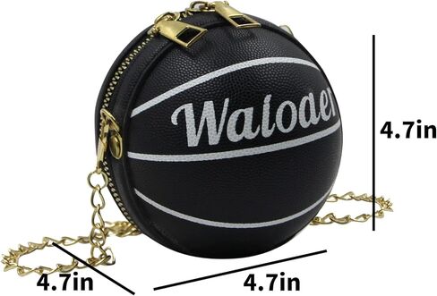 محفظة صغيرة لطيفة على شكل كرة السلة للفتيات حقيبة يد متقاطعة للجسم للأطفال حقيبة كتف كتف من جلد البولي يوريثان حقائب يد مستديرة in Kuwait