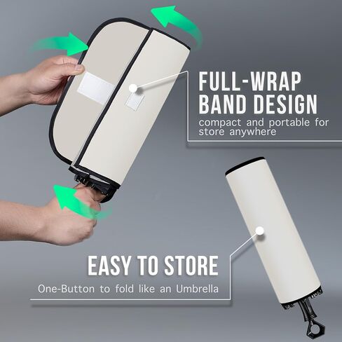 Foldshade Tesla Model Y & Tesla Model 3 مظلة شمسية للزجاج الأمامي، مظلات شمسية قابلة للسحب للنافذة الأمامية تحجب الأشعة فوق البنفسجية وتحافظ على الحرارة وتحمي الجزء الداخلي من سهولة التركيب والتخزين in Kuwait