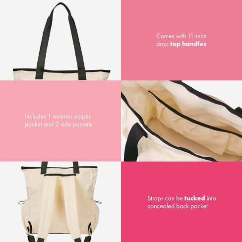 THIRTY-ONE Gifts Convertible Tote, Adjustable and Convertible Backpack Tote for Travel or Work in Saudi Arabia