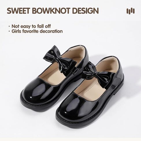 Hehainom Girls Mary Jane Shoes T-Strap Dress Ballet Flats Toddler Girls Wedding Party Uniform School Shoes in Saudi Arabia