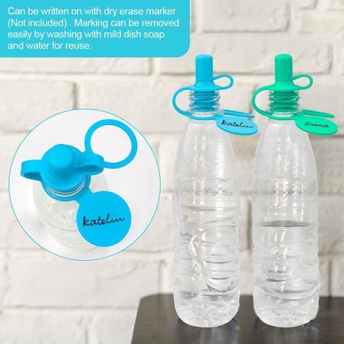 Morlike Living Water Bottle Spout Adapter, Silicone Baby Water Bottle Adapter for Toddlers, Protects Kids Mouth - No Spill & BPA Free (Mix - 4 Pack) | Protect Kids Mouth, No Spills, Food Grade Silicone, Fit Most Standard Water Bottle, Toddler Travel Essen in Saudi Arabia