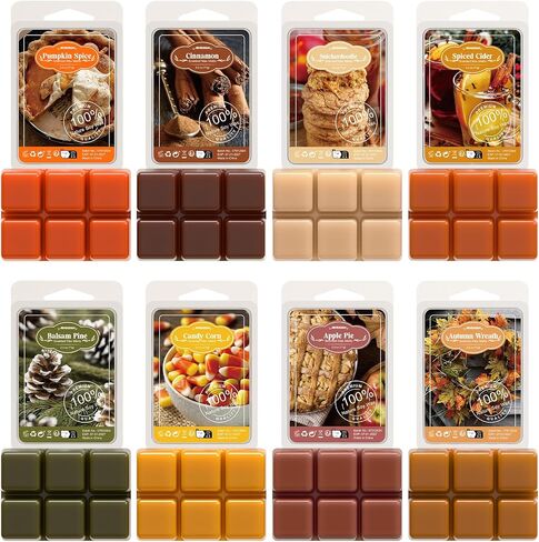 ARVIDSSON Autumn Scented Wax Melts, Fall Scentsy Soy Wax Cubes for Wax Warmer, Strong Scent Fragrance Wax Tarts, Cozy Autumn Candle Melts Gift Set in Saudi Arabia