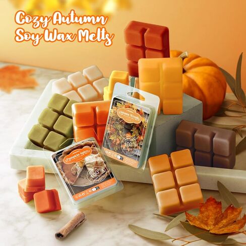 ARVIDSSON Autumn Scented Wax Melts, Fall Scentsy Soy Wax Cubes for Wax Warmer, Strong Scent Fragrance Wax Tarts, Cozy Autumn Candle Melts Gift Set in Saudi Arabia