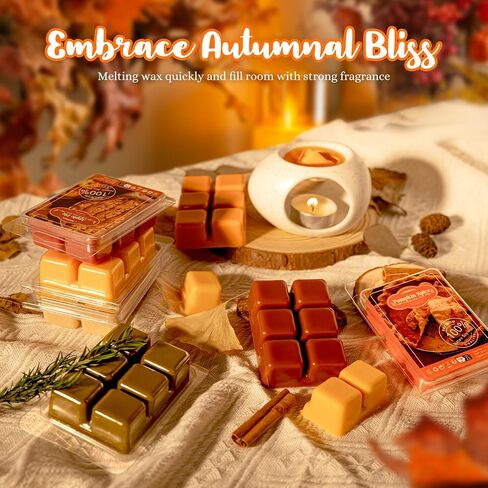 ARVIDSSON Autumn Scented Wax Melts, Fall Scentsy Soy Wax Cubes for Wax Warmer, Strong Scent Fragrance Wax Tarts, Cozy Autumn Candle Melts Gift Set in Saudi Arabia