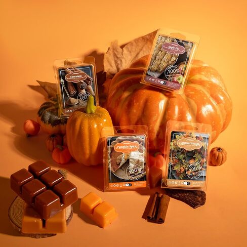ARVIDSSON Autumn Scented Wax Melts, Fall Scentsy Soy Wax Cubes for Wax Warmer, Strong Scent Fragrance Wax Tarts, Cozy Autumn Candle Melts Gift Set in Saudi Arabia