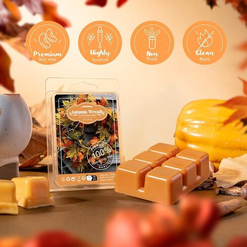 ARVIDSSON Autumn Scented Wax Melts, Fall Scentsy Soy Wax Cubes for Wax Warmer, Strong Scent Fragrance Wax Tarts, Cozy Autumn Candle Melts Gift Set in Saudi Arabia