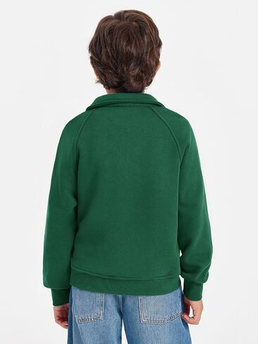 Haloumoning Boys Thumb Hole Sweatshirts Half Zipper Long Sleeve Fleece Pullover with Pockets 5-14 Years in Saudi Arabia