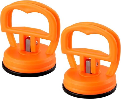 أداة سحب انبعاجات السيارة، أدوات قوية لإزالة انبعاجات السيارة لإصلاح انبعاجات السيارة والزجاج والشاشة والبلاط والأشياء المتحركة (قطعتان برتقاليتان صغيرتان) in Kuwait