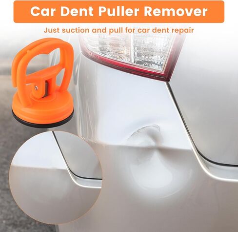 أداة سحب انبعاجات السيارة، أدوات قوية لإزالة انبعاجات السيارة لإصلاح انبعاجات السيارة والزجاج والشاشة والبلاط والأشياء المتحركة (قطعتان برتقاليتان صغيرتان) in Kuwait