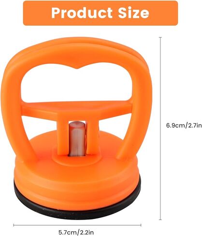 أداة سحب انبعاجات السيارة، أدوات قوية لإزالة انبعاجات السيارة لإصلاح انبعاجات السيارة والزجاج والشاشة والبلاط والأشياء المتحركة (قطعتان برتقاليتان صغيرتان) in Kuwait