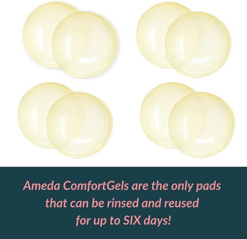 Ameda ComfortGel HydroGel Soothing Nursing Pads | Breast Pads | Hydrogel Nipple Pads for Breastfeeding | Reusable Cooling Nipple Gel Pads | Breastfeeding Supplies Nursing Gel Pads | 1 Pair (2 Count) in Saudi Arabia