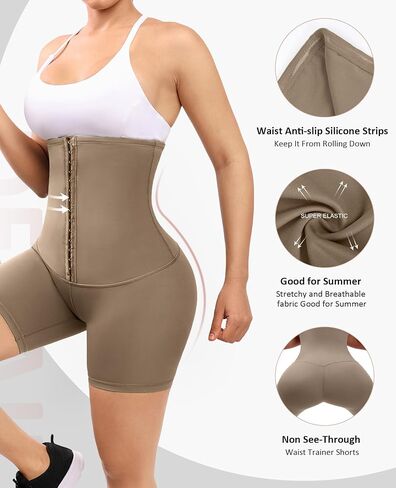 FeelinGirl Shapewear for Women Tummy Control High Waist Body Shaper Shorts Thigh Slimmer Faja Corset Waist Trainer Pants in Saudi Arabia